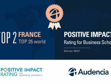 Classement Positive Impact Rating 2022 : Audencia parmi les 2 meilleures écoles françaises, et dans le top 35 au monde