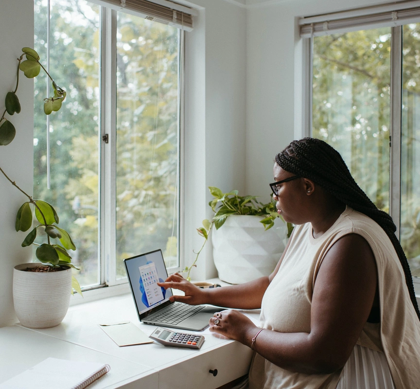 femme télétravail