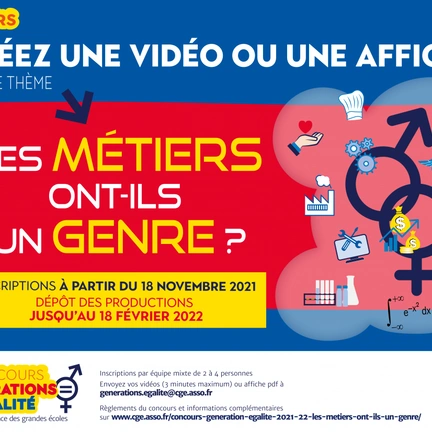 Concours Générations Egalité - Les métiers ont-ils un genre?