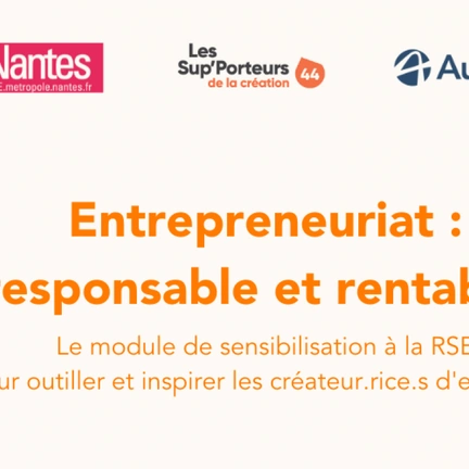 Atelier : Entrepreneuriat : responsable & rentable !