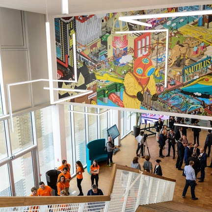 The lobby of the Nantes Mediacampus