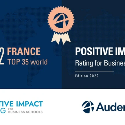 Classement Positive Impact Rating 2022 : Audencia parmi les 2 meilleures écoles françaises, et dans le top 35 au monde
