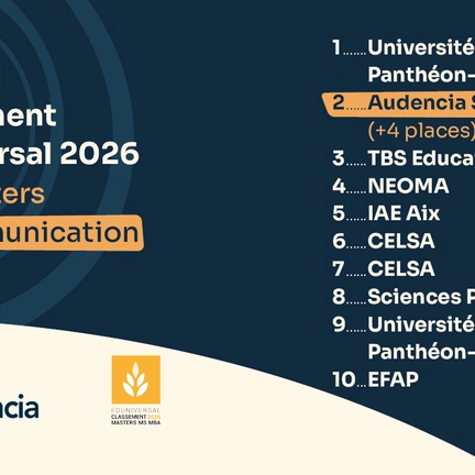 Visuels classement EDUNIVERSAL MASTER COM 2026
