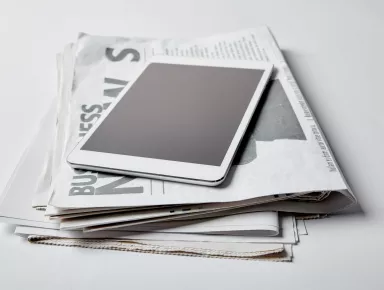 A pile of newspapers