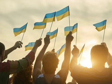 Audencia community showing solidarity with the Ukrainian people