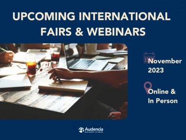 NOVEMBER 2023 INTERNATIONAL FAIRS & WEBINARS