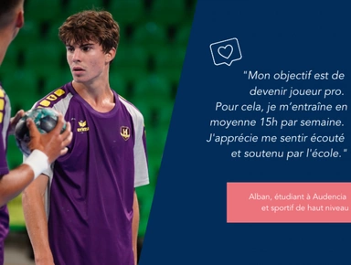 Alban, étudiant à Audencia Bachelor et handballeur de haut niveau