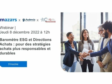 Webinaire : Baromètre ESG et Directions Achats