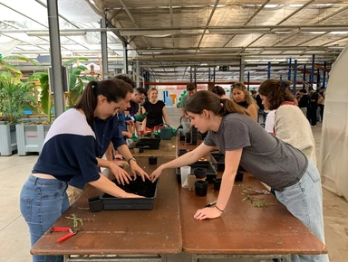 Des étudiants en cours de permanagement