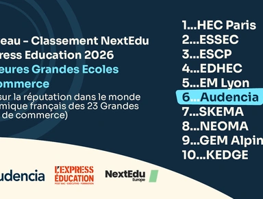 Classement NextEdu L'Express Education 2026 Audencia