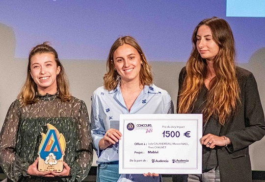 Les trois lauréates du concours - Projet Mobivi