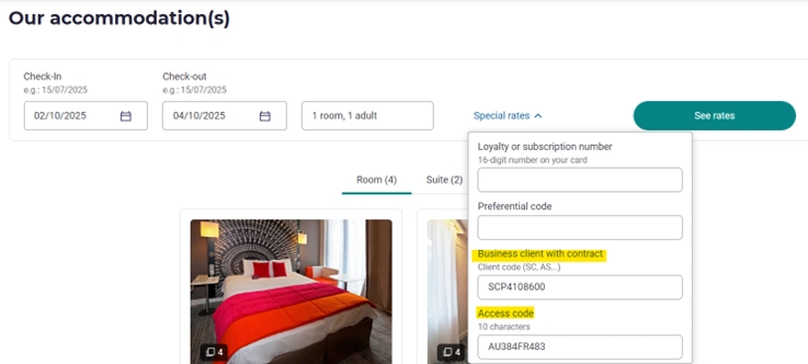 Hotel process step 1