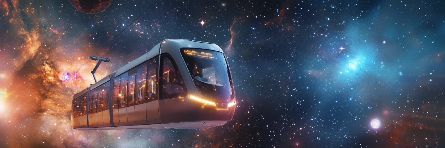 Un tram dans l'espace