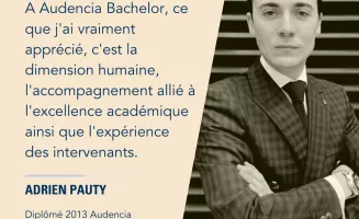 Échange avec Adrien, diplômé Audencia Bachelor 2013