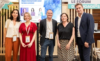 Les représentants de Nantes Métropole et Audencia lancent la chaire Entreprendre pour le bien commun