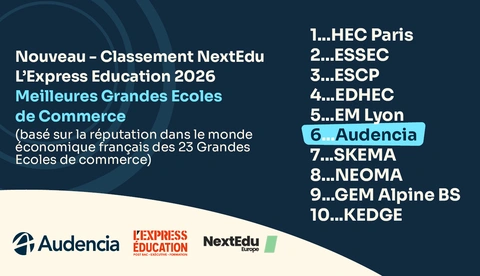Classement NextEdu L'Express Education 2026 Audencia