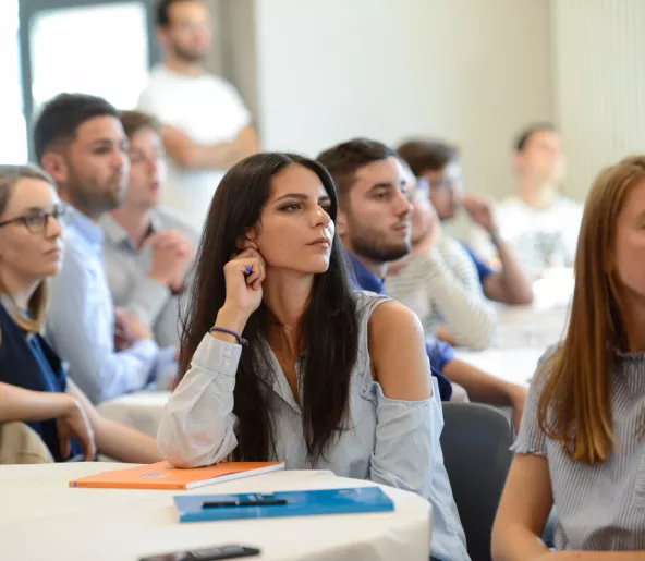 A group of students at the inter-MS seminar