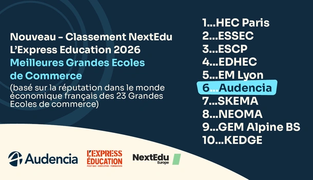 Classement NextEdu L'Express Education 2026 Audencia